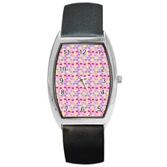 Hearts Butterflies Pink 1200 Barrel Style Metal Watch by snowwhitegirl