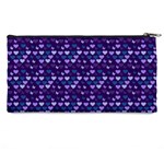 Hearts Butterflies Blue Pencil Cases Back