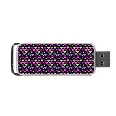 Hearts Butterflies Blue Pink Portable Usb Flash (one Side) by snowwhitegirl