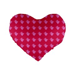 Punk Heart Pink Standard 16  Premium Heart Shape Cushions by snowwhitegirl