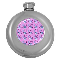 Punk Baby Pink Round Hip Flask (5 Oz) by snowwhitegirl