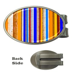 Colorful Wood And Metal Pattern Money Clips (oval)  by FunnyCow