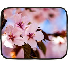 Three Sakura Flowers Fleece Blanket (mini) by FunnyCow