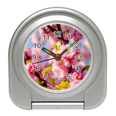 Flowering Almond Flowersg Travel Alarm Clock by FunnyCow