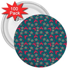 Teal Hats 3  Buttons (100 Pack)  by snowwhitegirl