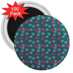 Teal Hats 3  Magnets (100 Pack) by snowwhitegirl