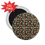 Brown With Blue Hats 2.25  Magnets (100 pack)  Front