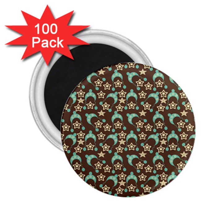 Brown With Blue Hats 2.25  Magnets (100 pack) 