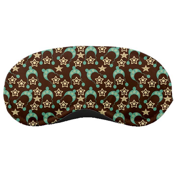 Brown With Blue Hats Sleeping Masks