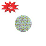 Blue Star Yellow Hats 1  Mini Magnet (10 pack)  Front