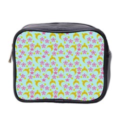 Blue Star Yellow Hats Mini Toiletries Bag 2-side by snowwhitegirl