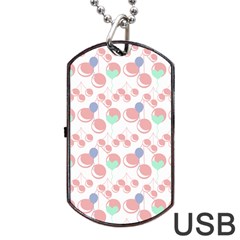 Bubblegum Cherry White Dog Tag Usb Flash (two Sides) by snowwhitegirl