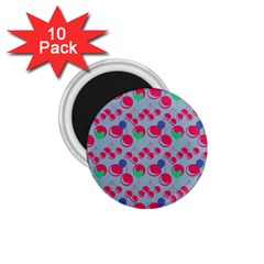 Bubblegum Cherry Blue 1 75  Magnets (10 Pack)  by snowwhitegirl