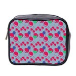 Bubblegum Cherry Blue Mini Toiletries Bag 2-Side Front