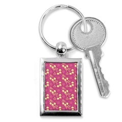 Yellow Pink Cherries Key Chains (rectangle)  by snowwhitegirl