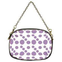 Violet Dots Chain Purses (two Sides)  by snowwhitegirl