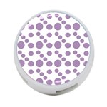 Violet Dots 4-Port USB Hub (Two Sides) Back