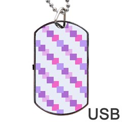 Geometric Squares Dog Tag Usb Flash (one Side) by snowwhitegirl