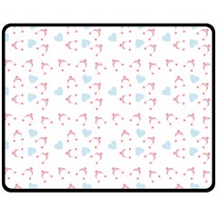 Pink Hats Double Sided Fleece Blanket (medium)  by snowwhitegirl