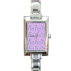 Heart Drops Violet Rectangle Italian Charm Watch by snowwhitegirl