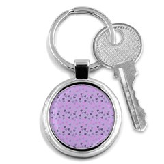 Heart Drops Violet Key Chains (round)  by snowwhitegirl