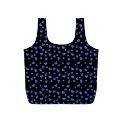 Blue Hearts Full Print Recycle Bags (s)  by snowwhitegirl