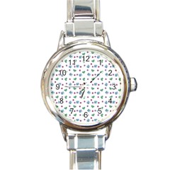 White Milk Hearts Round Italian Charm Watch by snowwhitegirl