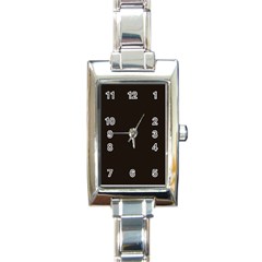 Dark Brown Rectangle Italian Charm Watch by snowwhitegirl