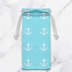 Aqua Anchor Jewelry Bags by snowwhitegirl