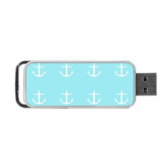 Aqua Anchor Portable Usb Flash (one Side) by snowwhitegirl