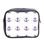 Royal Anchors On White Mini Toiletries Bag 2-Side Back