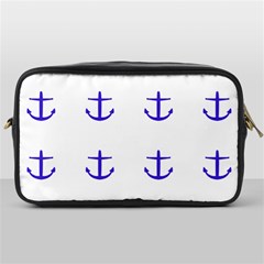 Royal Anchors On White Toiletries Bags by snowwhitegirl