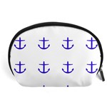 Royal Anchors On White Accessory Pouches (Large)  Front