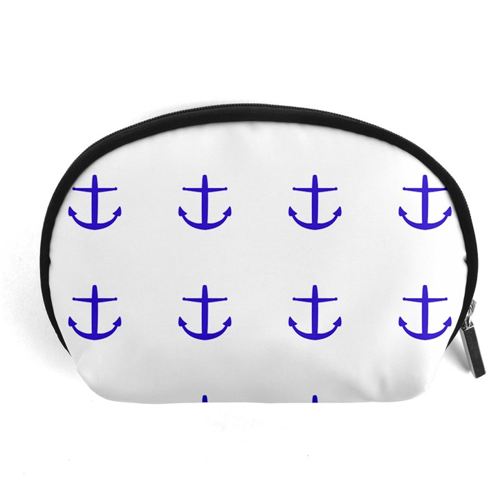 Royal Anchors On White Accessory Pouches (Large) 