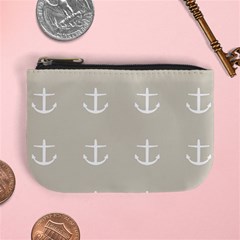 Lt Grey Anchors Mini Coin Purses by snowwhitegirl