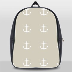 Lt Grey Anchors School Bag (xl) by snowwhitegirl