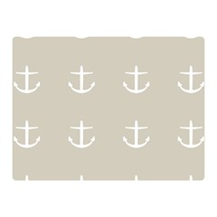 Lt Grey Anchors Double Sided Flano Blanket (mini)  by snowwhitegirl