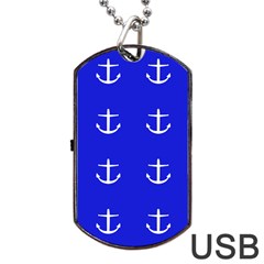 Royal Anchors Dog Tag Usb Flash (two Sides) by snowwhitegirl