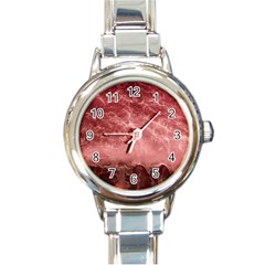 Red  Ocean Splash Round Italian Charm Watch by snowwhitegirl