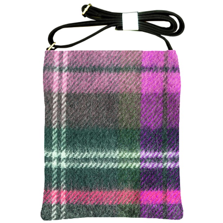 Pink Plaid Flannel Shoulder Sling Bags