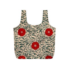 Papanese Floral Red Full Print Recycle Bags (s)  by snowwhitegirl