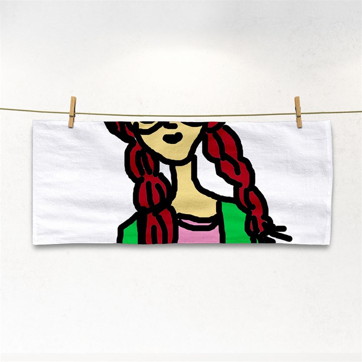 Nerdy Girl Hand Towel