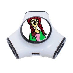 Nerdy Girl 3-port Usb Hub by snowwhitegirl