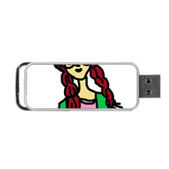 Nerdy Girl Portable Usb Flash (two Sides) by snowwhitegirl