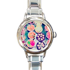 Ramen And Sushi Round Italian Charm Watch by snowwhitegirl