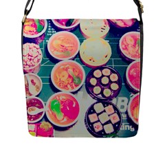 Ramen And Sushi Flap Closure Messenger Bag (l) by snowwhitegirl