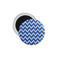 Zigzag Chevron Pattern Blue Grey 1 75  Magnets by snowwhitegirl