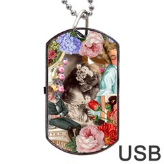 Victorian Collage Dog Tag Usb Flash (one Side) by snowwhitegirl