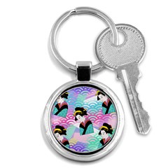 Japanese Abstract Key Chains (round)  by snowwhitegirl