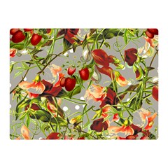 Fruit Blossom Gray Double Sided Flano Blanket (mini)  by snowwhitegirl